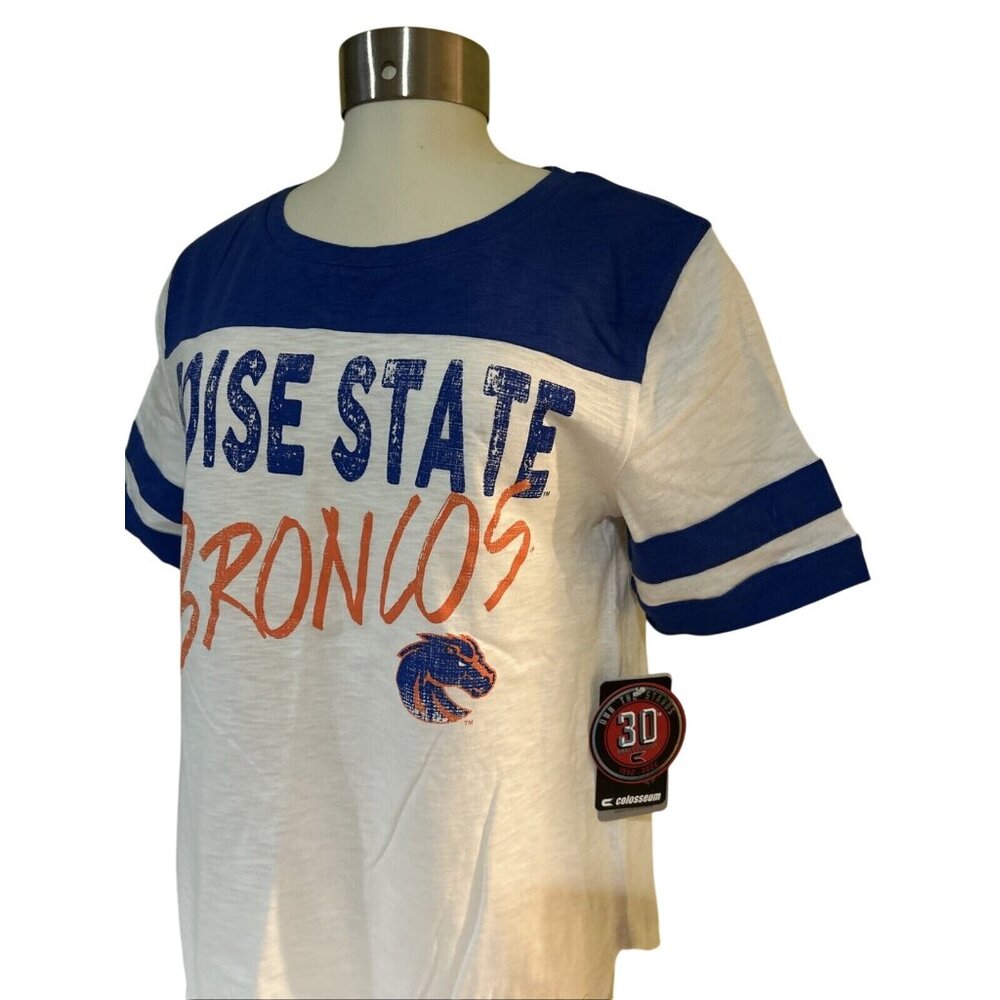 NEW Boise State University BSU Broncos Colosseum SS White Tee T Shirt Women's M - Picture 3 of 7